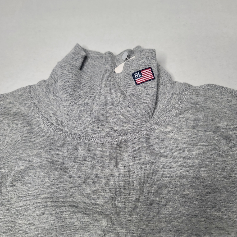 Vintage Polo Ralph Lauren Cotton Turtleneck Light Gray XL